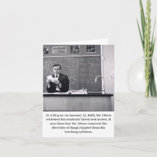 Tarjeta Mr. Olsen Teacher Retirement Congrats Card