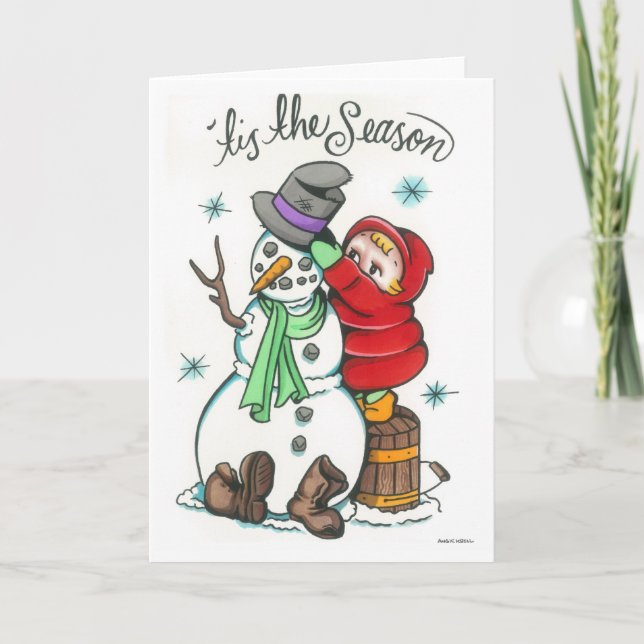 Tarjeta Mr. Snowman (Anverso)