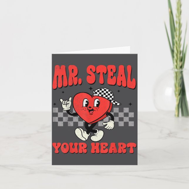 Tarjeta Mr Steal Your Heart For Boys Toddlers Valentine's  (Anverso)