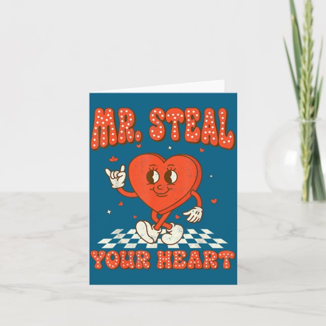 Tarjeta Mr Steal Your Heart For Boys Toddlers Valentine's  (Anverso)