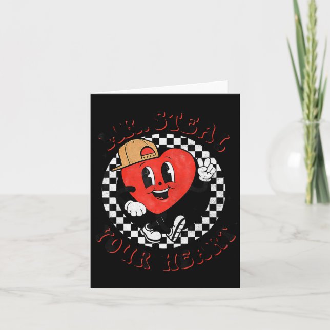 Tarjeta Mr Steal Your Heart For Boys Toddlers Valentine's  (Anverso)