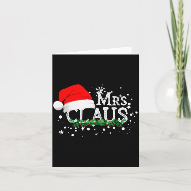 Tarjeta Mrs Claus Christmas Couples Matching Her Xmas Paja (Anverso)