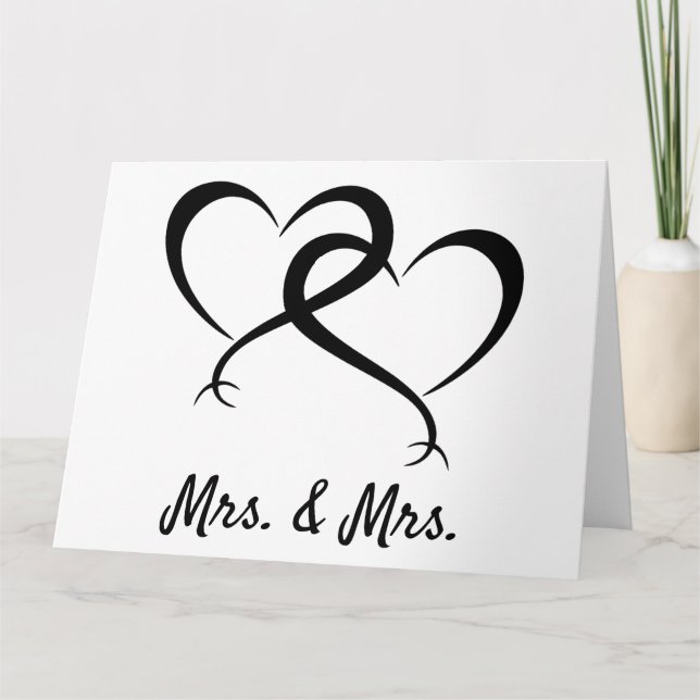 Tarjeta Mrs. & Mrs. Lesbian Pride  Karte (Anverso)