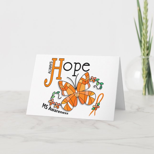 Tarjeta Ms de la mariposa del vitral (Anverso)