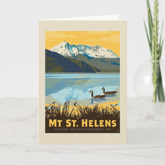 Tarjeta Mt Santa Helens | Washington (Anverso)