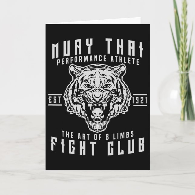 Tarjeta Muay Thai Boxeo Tailandés Kickboxing Regalo  (Anverso)
