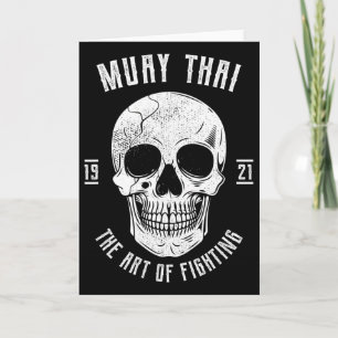 Tarjeta Muay Thai Calavera - Boxeo Tailandés y Kickboxing 