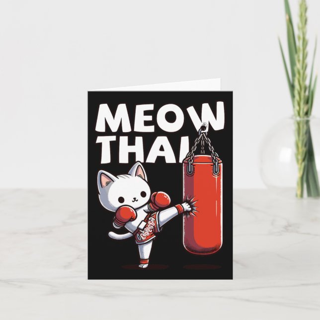 Tarjeta Muay Thai Cat Meow Thai (Anverso)