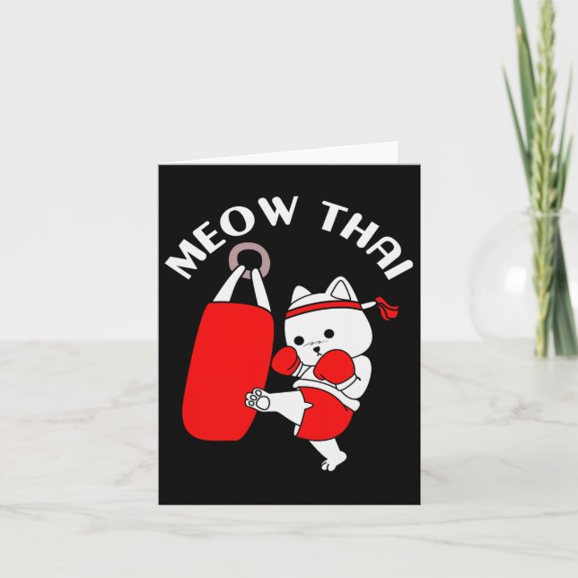 Tarjeta Muay Thai Cat Meow Thai (Anverso)