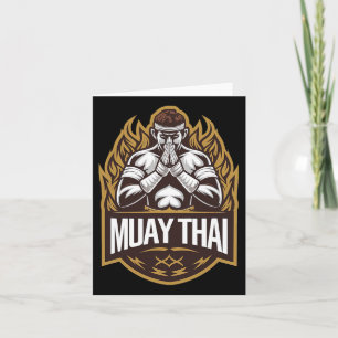 Tarjeta Muay Thai - Combatiente tailandés de boxeo