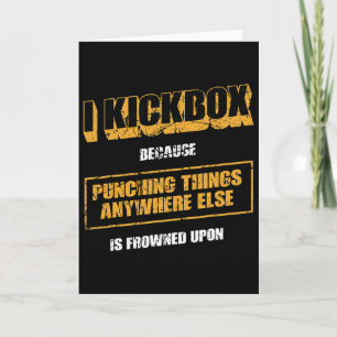 Tarjeta Muay Thai divertido de kickboxing y artes marciale