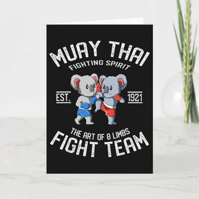 Tarjeta Muay Thai Koala Fight Team - Nak Muay, Kickboxing  (Anverso)