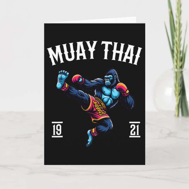 Tarjeta Muay Thai Monkey - Kickboxing And Monkey Thai Boxi (Anverso)