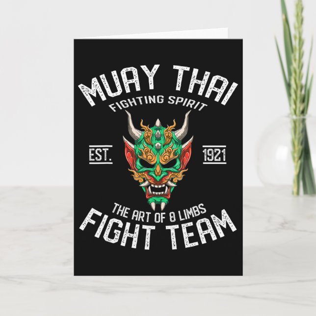 Tarjeta Muay Thai Oni - Thai Boxing And Kickboxing  (Anverso)
