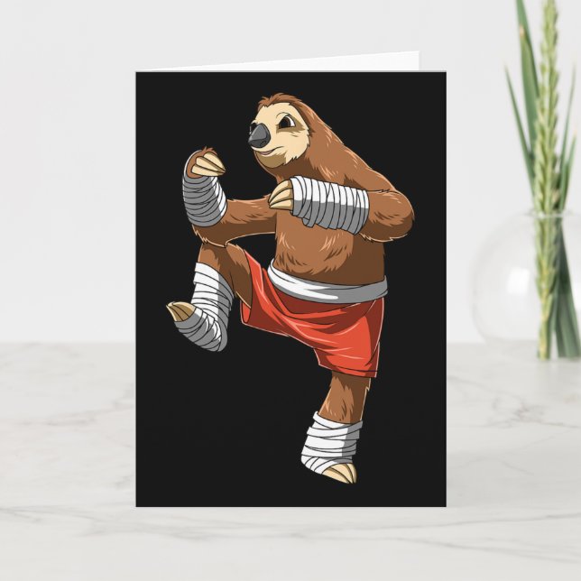 Tarjeta Muay Thai Sloth - Thai Boxing And Kickboxing  (Anverso)