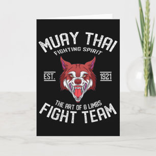 Tarjeta Muay Thai Wolf - Boxeo Tailandés Y Kickboxing 