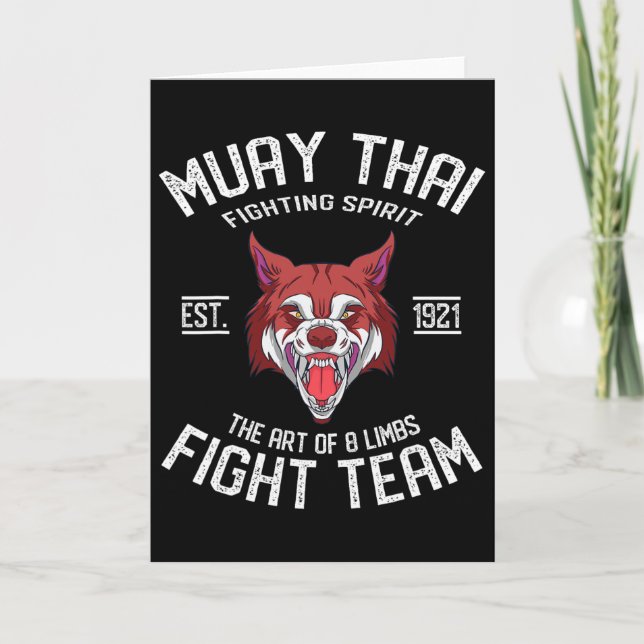 Tarjeta Muay Thai Wolf - Thai Boxing And Kickboxing  (Anverso)