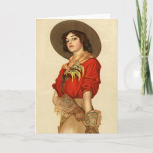 Tarjeta Muchacha del lazo