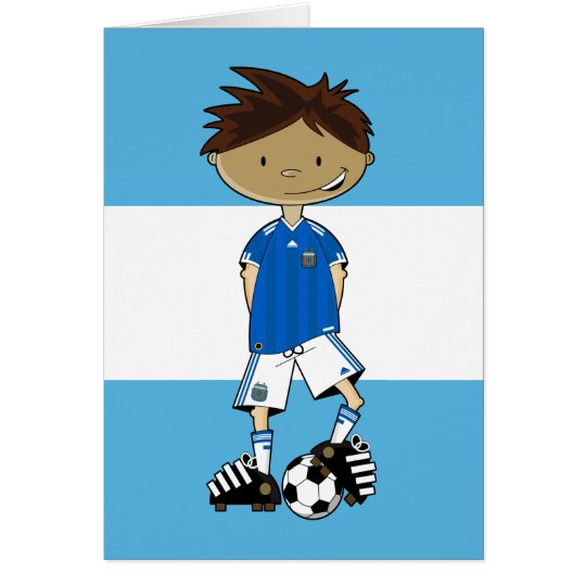 Tarjeta Muchacho argentino del fútbol del mundial