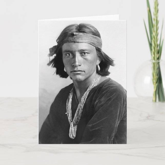 Tarjeta Muchacho de Navajo (Anverso)