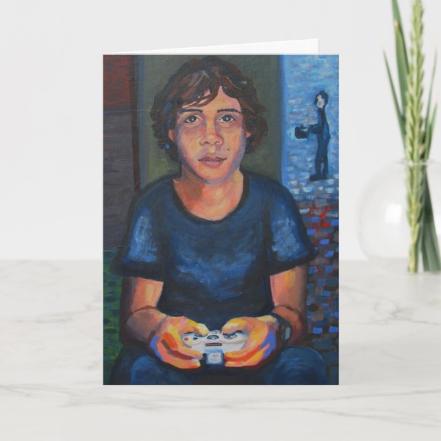 Tarjeta Muchacho y su mamá (Anverso)
