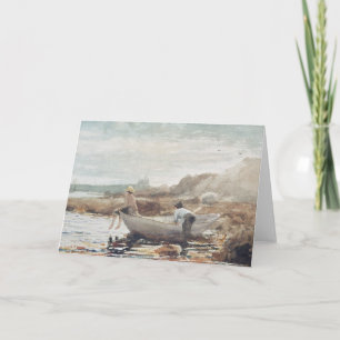 Tarjeta Muchachos en la playa