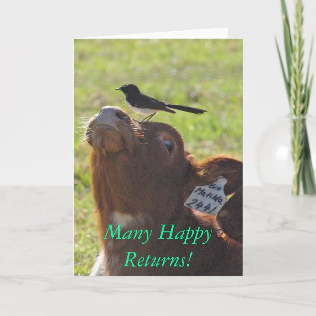 Tarjeta ¡Muchas devoluciones felices! (Anverso)