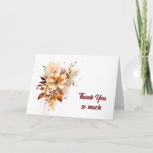 Tarjeta Muchas gracias Bodas Bebé Ducha Blank Doblada