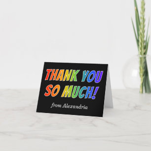 Tarjeta "¡MUCHAS GRACIAS!": Diversión, colorido, lustre ar