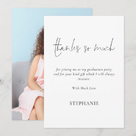 Tarjeta Muchas Gracias Graduación De Foto De Script Gracia