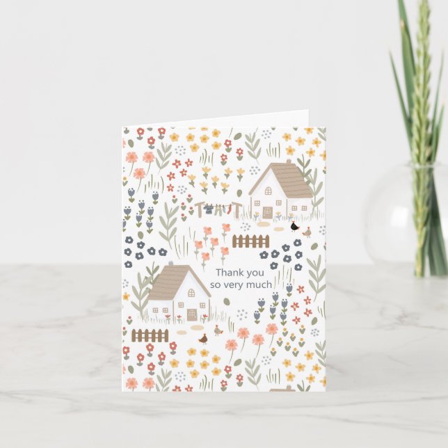 Tarjeta Muchas Gracias Kathrin Legg País Bonito (Anverso)