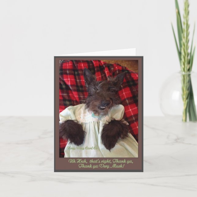 Tarjeta Muchas gracias, muchas cartas (Anverso)