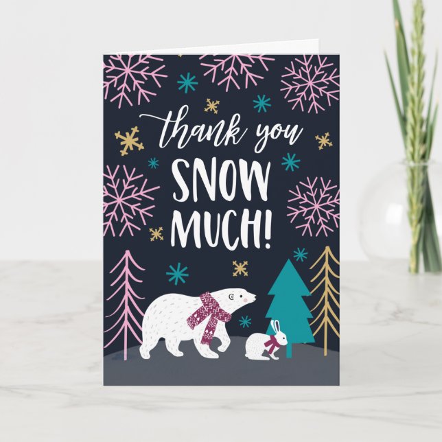 Tarjeta Muchas gracias por la nieve | Winter Wonderland (Anverso)
