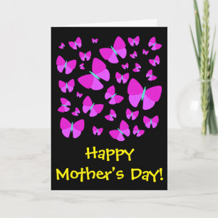 Tarjeta Muchas mariposas artísticas + ¡El "día de madre