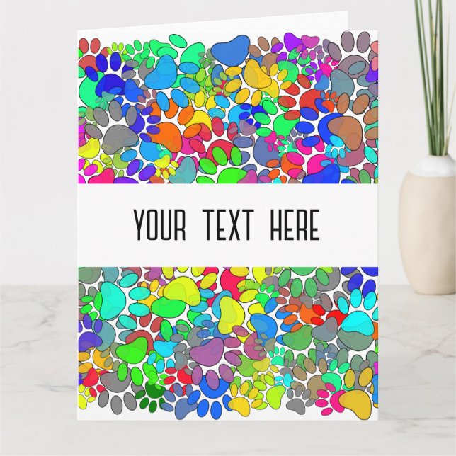 Tarjeta Muchas Pintas De Pasta De Perro Por Todas Partes (Anverso)