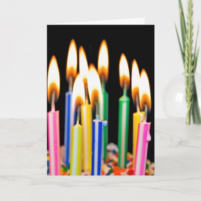 Tarjeta Muchas velas de cumpleaños (Anverso)