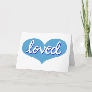 Tarjeta MUCHO AMADO - Adored - Baby boy azul love heart