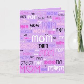 Tarjeta Mucho amor por la carta del día de la madre