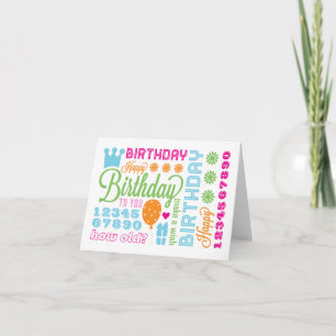 Tarjeta Muchos deseos de cumpleaños Saludo