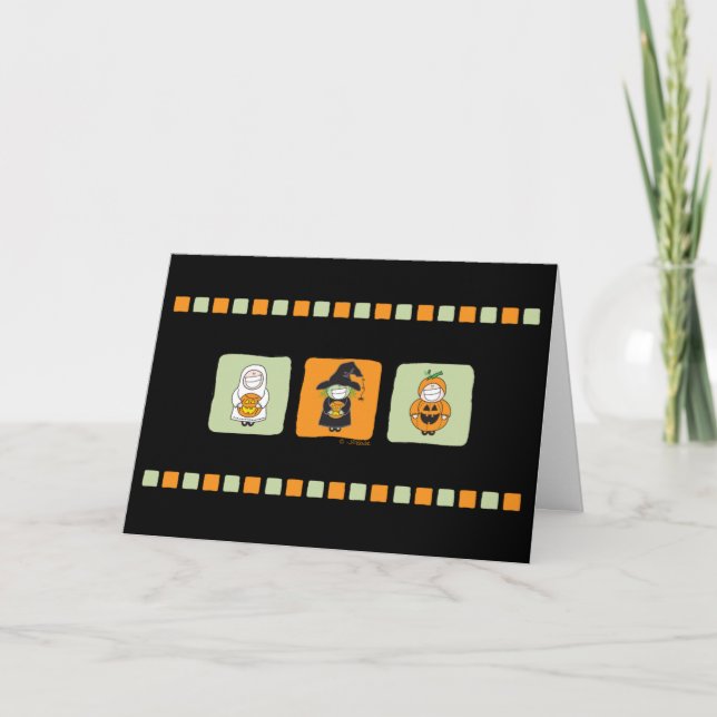 Tarjeta Muecas de Halloween (Anverso)