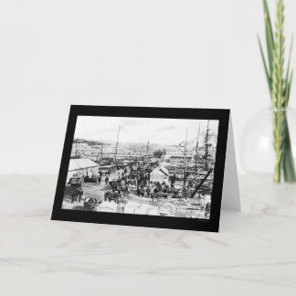 Tarjeta Muelle en Auckland, Nueva Zelanda 1908