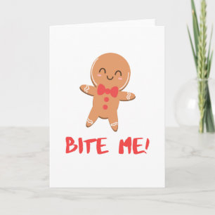 Tarjeta ¡Muérdeme! Hombre de Jengibre
