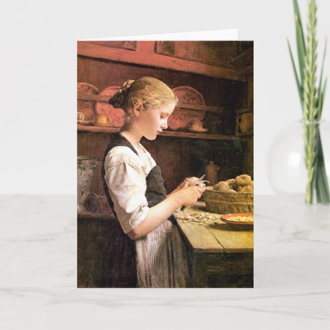 Tarjeta Muere kleine Kartoffelschälerin (Anverso)