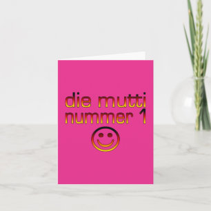 Tarjeta Muere Mutti Nummer 1 (la mamá del número 1 en