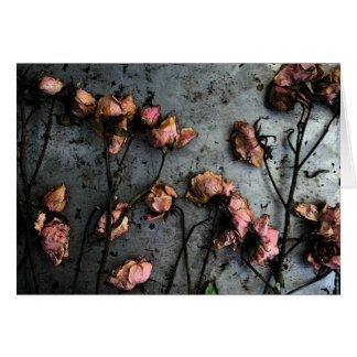 Tarjeta muerta de los rosas - personalizable