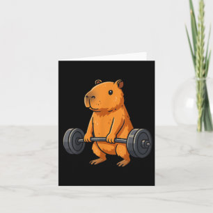 Tarjeta Muerte Capybara Funny Fitness Capy Lover Gymen