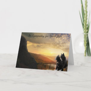 Tarjeta Muerte de la condolencia del gato del mascota