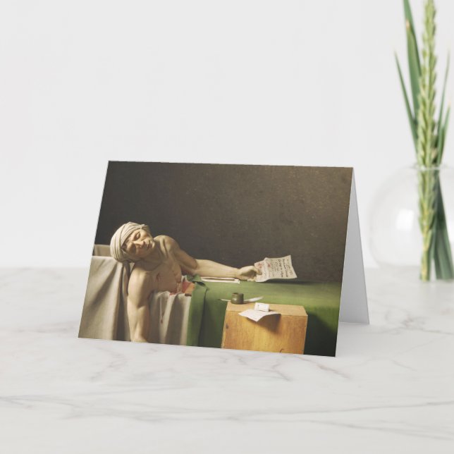 Tarjeta Muerte De Marat Por Jacques Louis David (Anverso)