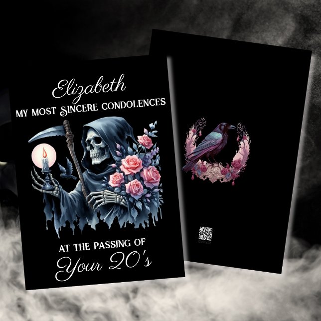 Tarjeta Muerte divertida de pañales negros a mi juventud,  (Subido por el creador)