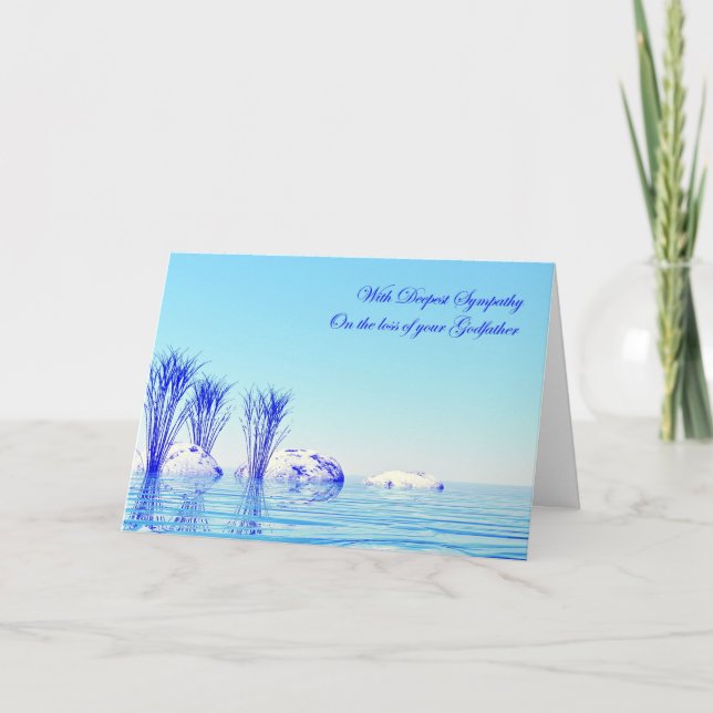 Tarjeta Muerte simpática del padrino, una carta de agua pa (Anverso)